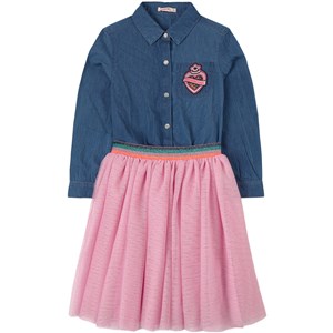 Billieblush Heart Logo Skjortklänning Blå 6 år