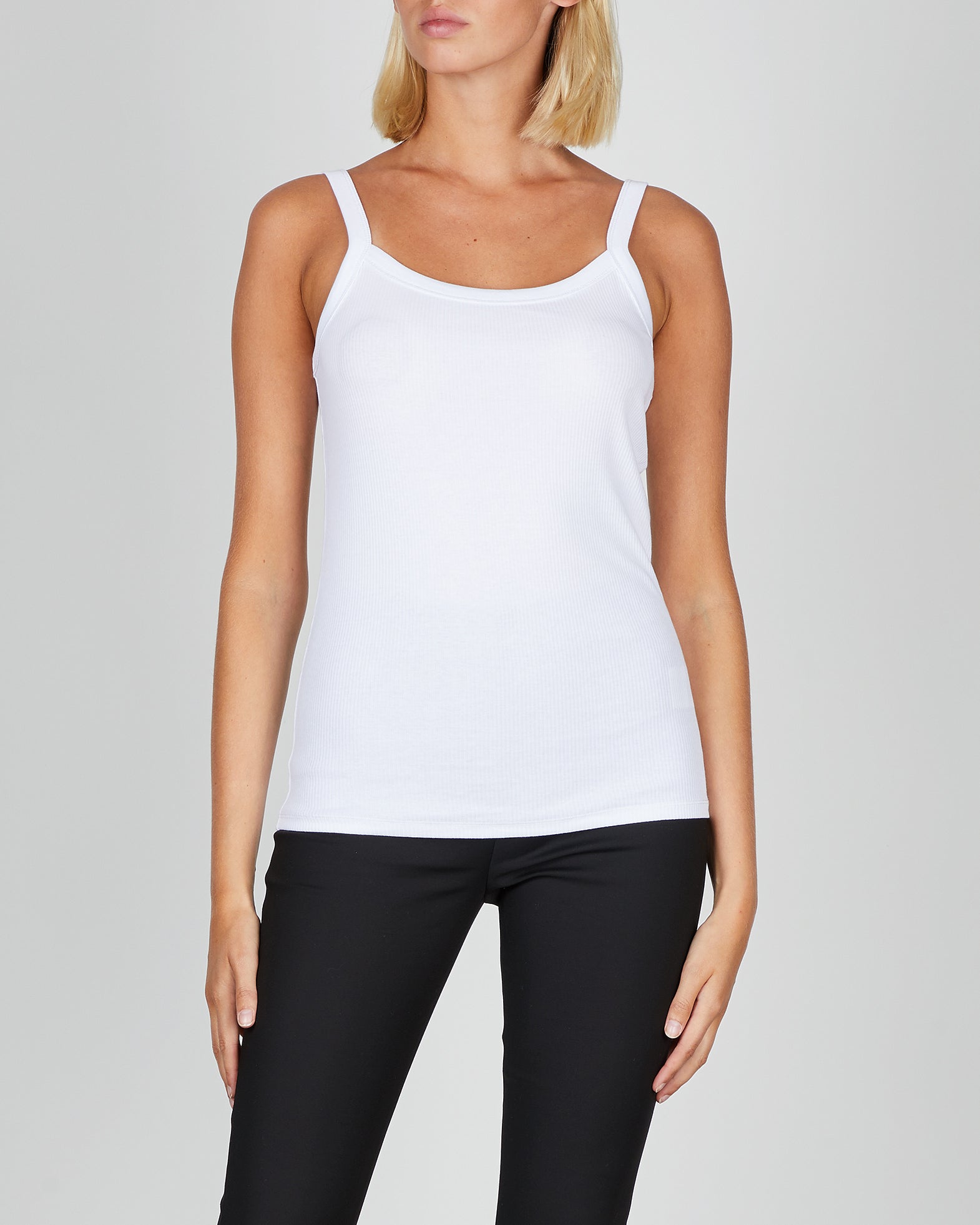 Filippa K Linne Fine Rib Singlet XS Vit 001