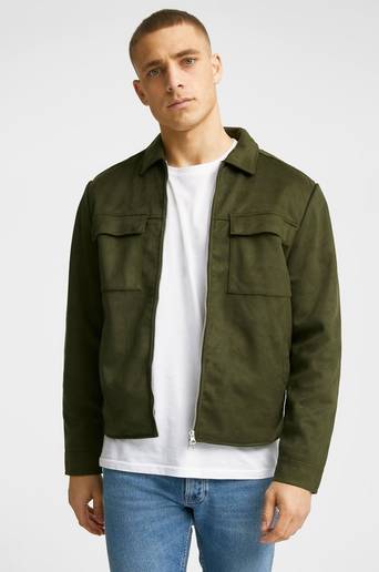 Human Scales Mockajacka Rick Vegan Suede Grön