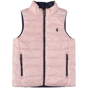 Ralph Lauren Pink Reversible Polo Player Gilet 10-12 år