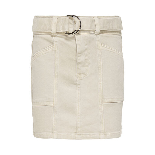KONIDA ECRU BELTED SKIRT PNT