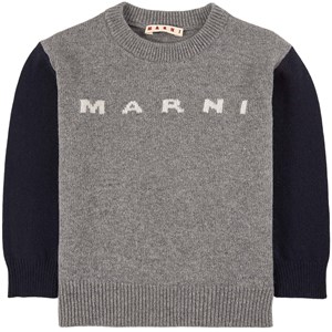 Marni Black and Branded Tröja Grå 8 år