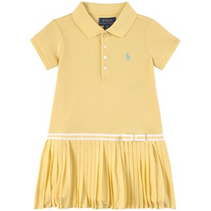 Ralph Lauren Stretch Mesh Pleated Klänning Banana Peel XL (16 år)