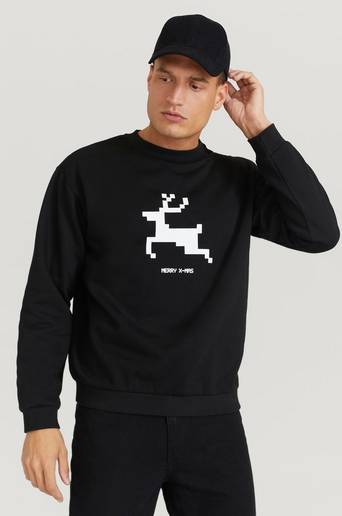 Studio Total Sweatshirt Xmas Sweater Svart