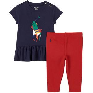 Ralph Lauren Horse Klänningset Marinblått 6 mån