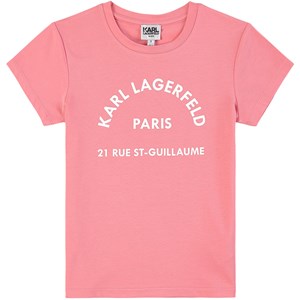 Karl Lagerfeld Kids Mini Me Print T-shirt Rosa 16 år