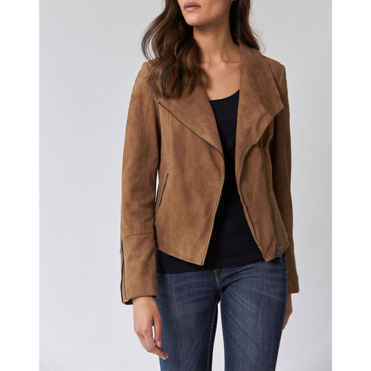 Eloise Goat Suede Wrap Jacket
