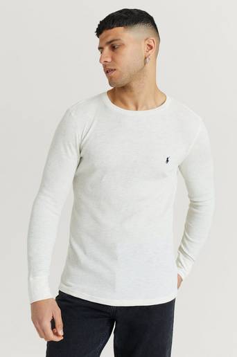 Polo Ralph Lauren Långärmad T-Shirt Waffle Crew L/S Tee Natur