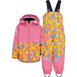 Didriksons Waterman Kids Regnställ Yellow Bubbles 80 cm (9-12 mån)