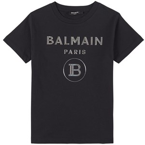 Balmain Logo T-shirt Svart 4 år