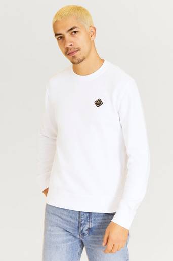 J.Lindeberg Sweatshirt Throw Patch C-Neck Vit