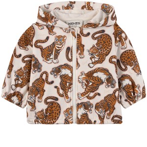 Kenzo Cream and Orange Zip Up Cardigan 12 mån