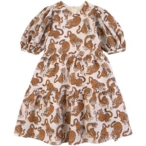 Kenzo Tiger Print Klänning Gräddvit 4 år