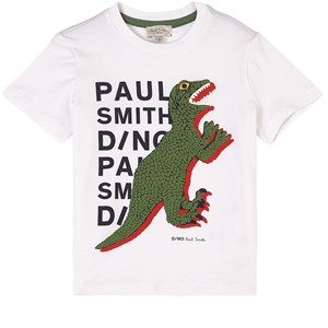 Paul Smith Junior Dino Graphic T-shirt Vit 2 år