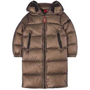 AI Riders on the Storm Pom Pom Goggle Long Vadderad Jacka Brown Metallic 4 år