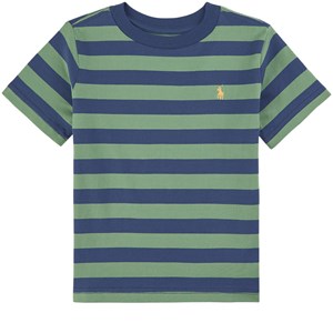 Ralph Lauren Randig T-Shirt Grön 2 år