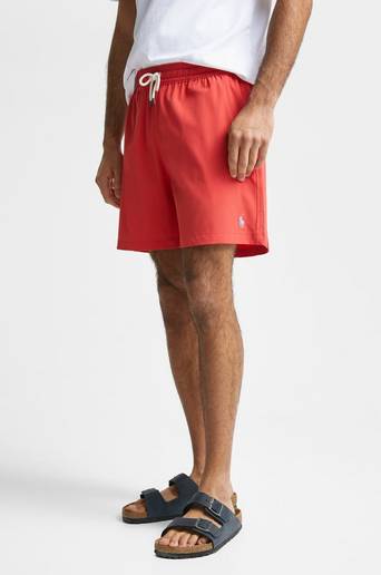 Polo Ralph Lauren Badshorts WSC01 Traveler Swim Shorts Röd