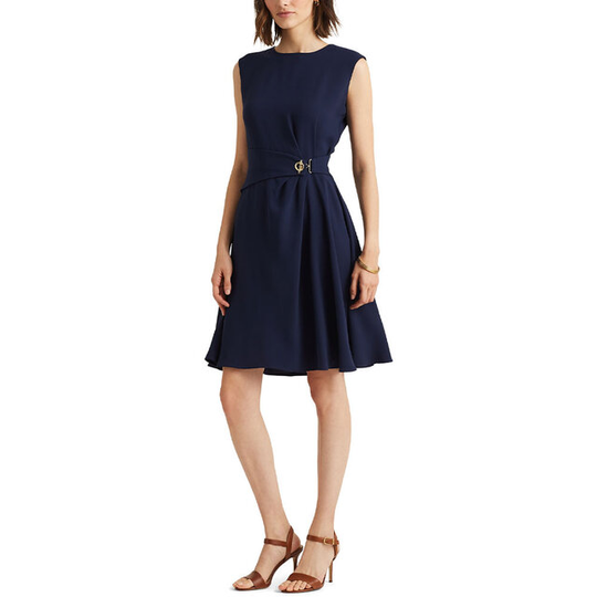 Double Faced Fit And Flare Dress