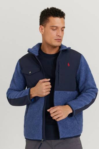Polo Ralph Lauren Ziptröja L/S Full Zip Pile Blå