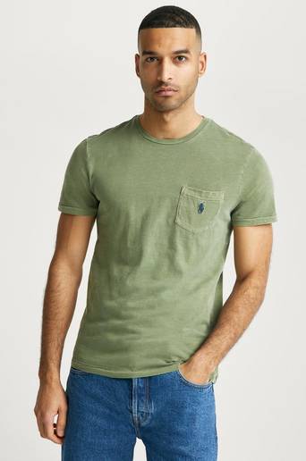 Polo Ralph Lauren T-Shirt Pocket Slub Jersey Tee Grön