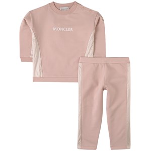 Moncler Logo Mjukisset Ljusrosa 9-12 mån