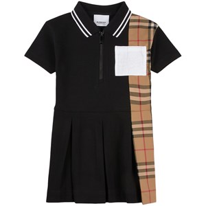 Burberry Serena Vintage Check Panel Klänning Svart 18 mån