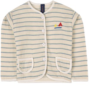 Bonmot Organic Tipi Sun Randig Jacka Gräddvit 2-3 år