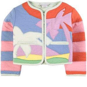 Stella McCartney Kids Multi Color Palm Gauze Jacka Rosa 6 år