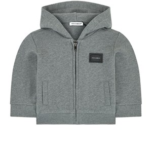 Dolce & Gabbana Marl Plaque Branded Huvtröja Grå 12-18 months