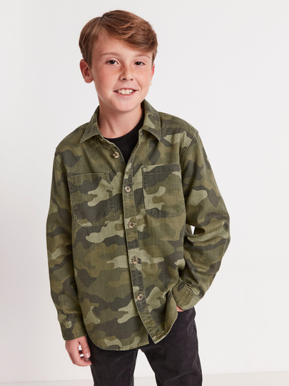 Kamouflagemönstrad overshirt