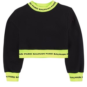 Balmain Logo Crop Tröja Svart 8 år