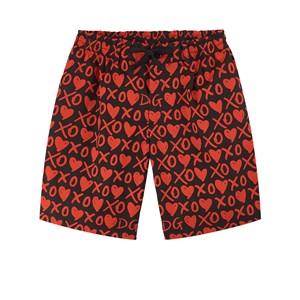Dolce & Gabbana Heart Print Shorts Röda 4 år
