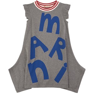 Marni Logo Klänning Grå 8 år