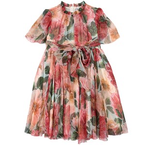 Dolce & Gabbana Floral Silk Klänning Rosa 10 år