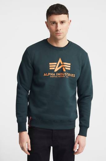 Alpha Industries Sweatshirt Basic Sweater Grön