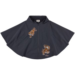 Kenzo Grey and Orange Pattern Hooded Windbreaker 4 år