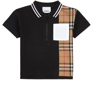 Burberry Matthew Vintage Check Panel Pikétröja Svart 12 mån