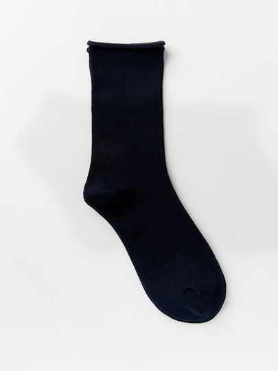Socka med rullad kant