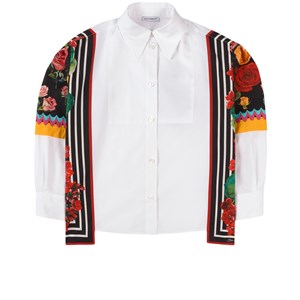 Dolce & Gabbana Floral Stripe Skjorta Vit 10 år