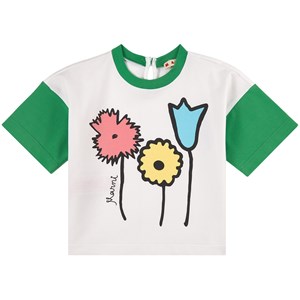 Marni White & Green Graphic T-Shirt 18 mån