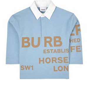 Burberry Jessy Logo Pikétröja Ljusblå 10 år