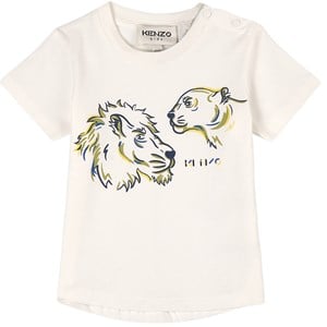 Kenzo Lion Logo T-shirt Gräddvit 18 mån