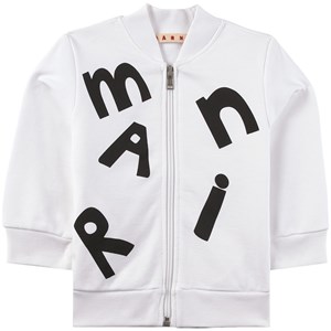 Marni White Branded Zip Sweatshirt 18 mån