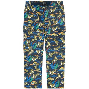 Kenzo Jumping Tiger Print Twill Byxor Marinblå 2 år