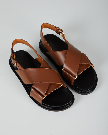 Marni Sandal Fussbett EUR 36 Brun 401