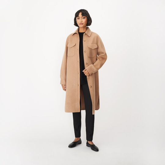 Skjortkappa i ullmix UMBRIA