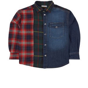 Dolce & Gabbana Mixed Tartan Jeansskjorta Röd 4 år