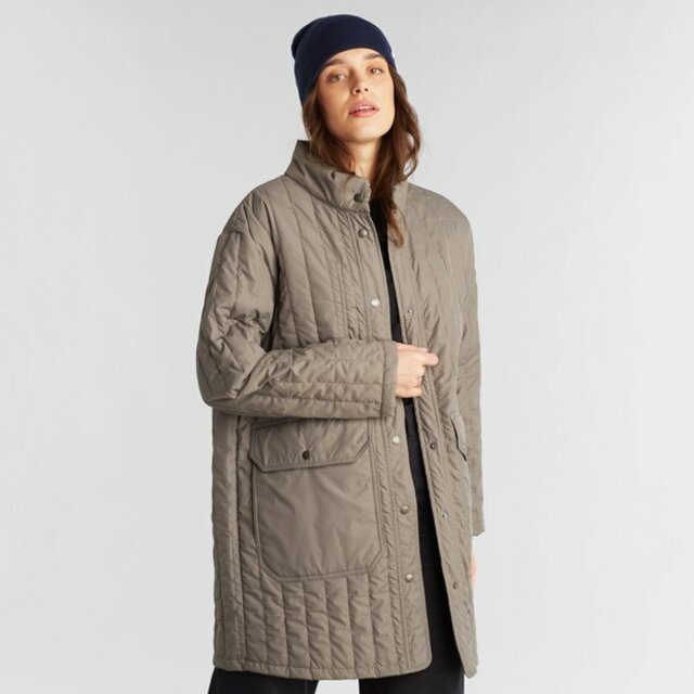 Quilted Coat Rosvik Grey