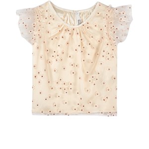 Bonpoint Ruffle Floral Print Blus Vit 6 år