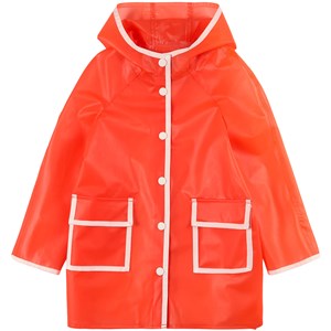 Bonpoint Orange Lumiere PU Leather Parka 10 år